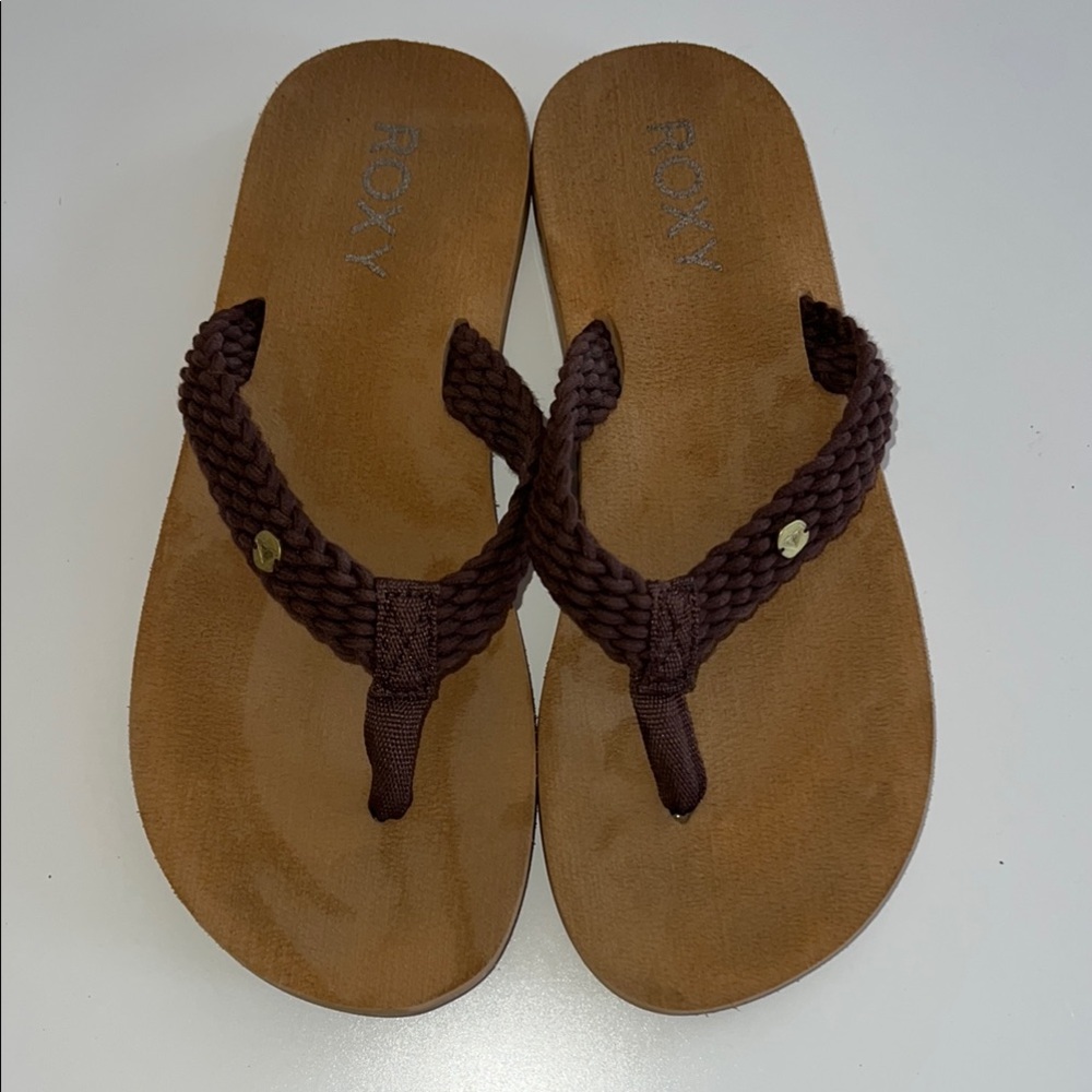 Roxy Low Tide Brown Flip Flops